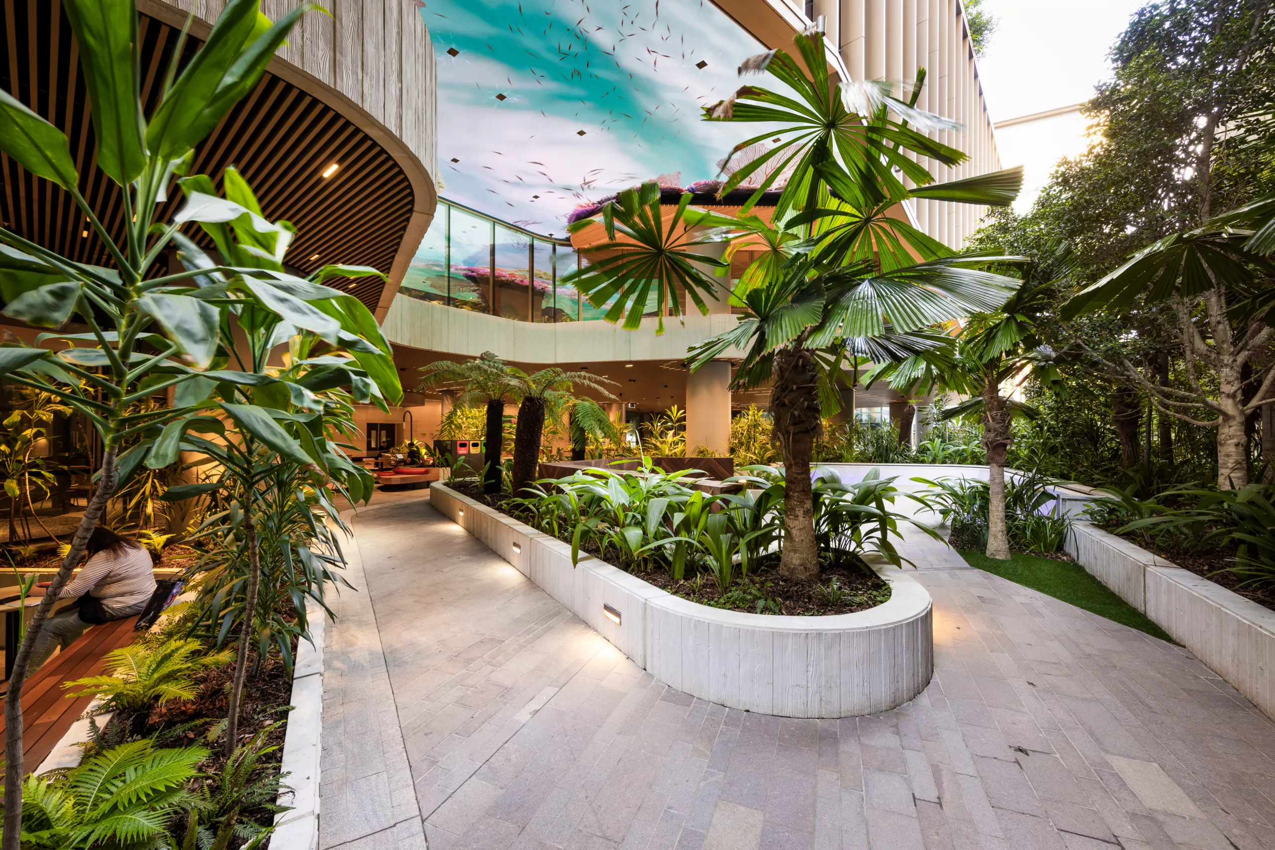 80 Ann Street Brisbane, Architect: Woods Bagot, Lighting Designer: Firefly Point of View, Photographer: Trevor Mein